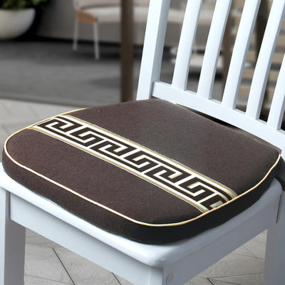新款新中式餐椅垫防滑座垫记忆棉坐垫 40*42*4cm 深咖色