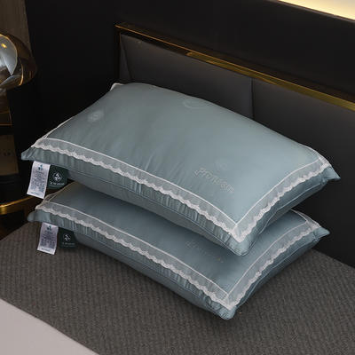 2023新款艾草枕头枕芯护颈椎专用枕助睡眠家用单人双人夏季枕芯 湖蓝