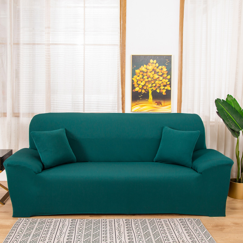 2022新款纯色沙发套 双人位 145-185cm 墨绿