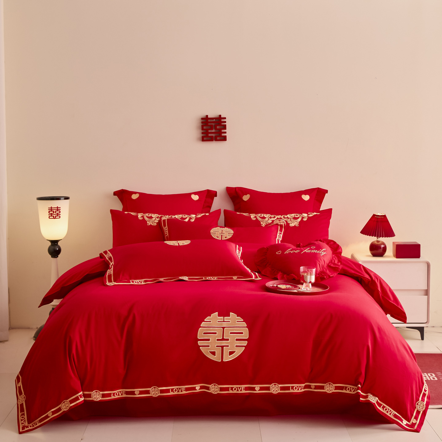 2025新款婚庆小红书化纤系列二 双喜