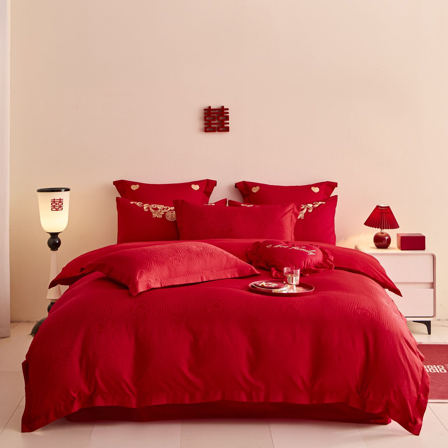 2025新款婚庆小红书化纤系列二 山茶花-提花