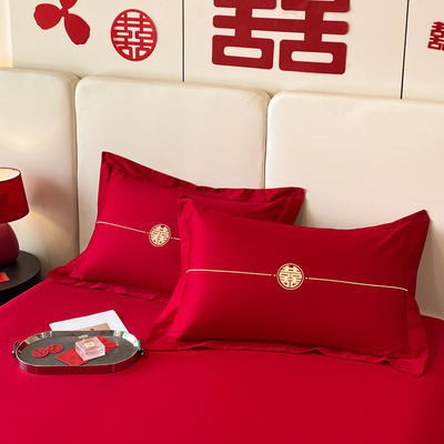 新款婚庆系列-配件床单床盖刺绣单人枕 刺绣单人枕/对 单人枕