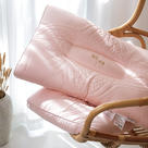 2022新款蚕丝乳胶纤维枕48x74±2CM羽丝绒枕高弹成人助眠 枕头枕芯 蚕丝乳胶纤维枕-粉色