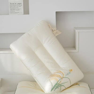 2022新款 大米生物基养颜枕（48cm*74cm±2cm）枕头枕芯 浅米色