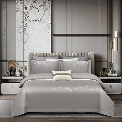 2023新款高端轻奢醇静舒绒系列被套床单纯色四件套-艾尔莎 1.8m床单款四件套 艾尔莎-高级灰