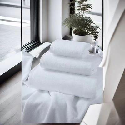 2024新款五星级酒店专用白色纯棉毛巾浴巾宾馆美容院专用毛巾吸水 40*80*200g-面巾