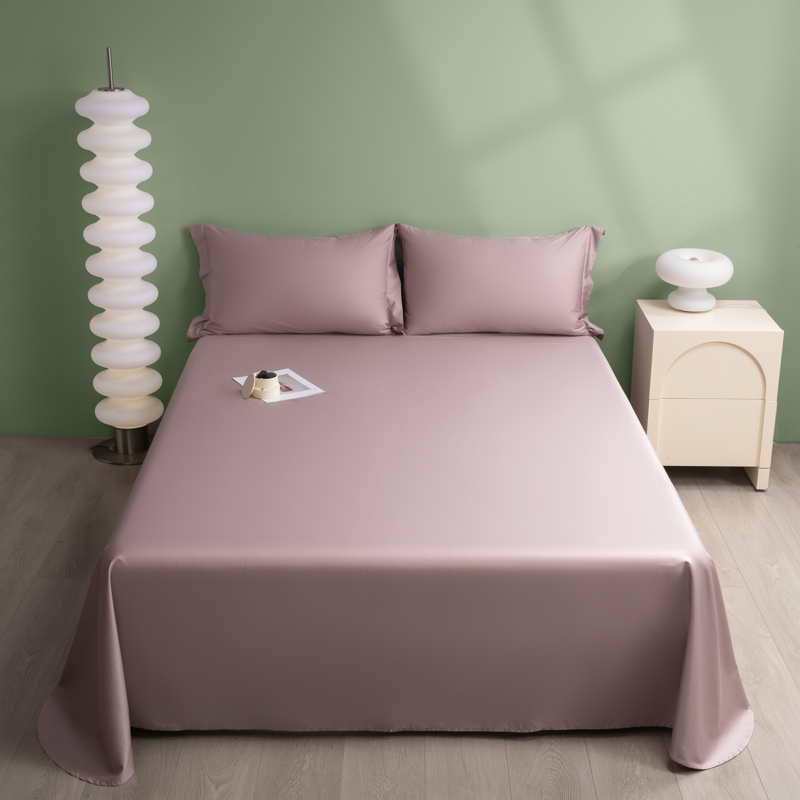 2023新款100支长绒棉纯色四件套单品系列-单床单 床单245cmx250cm 迷迭紫