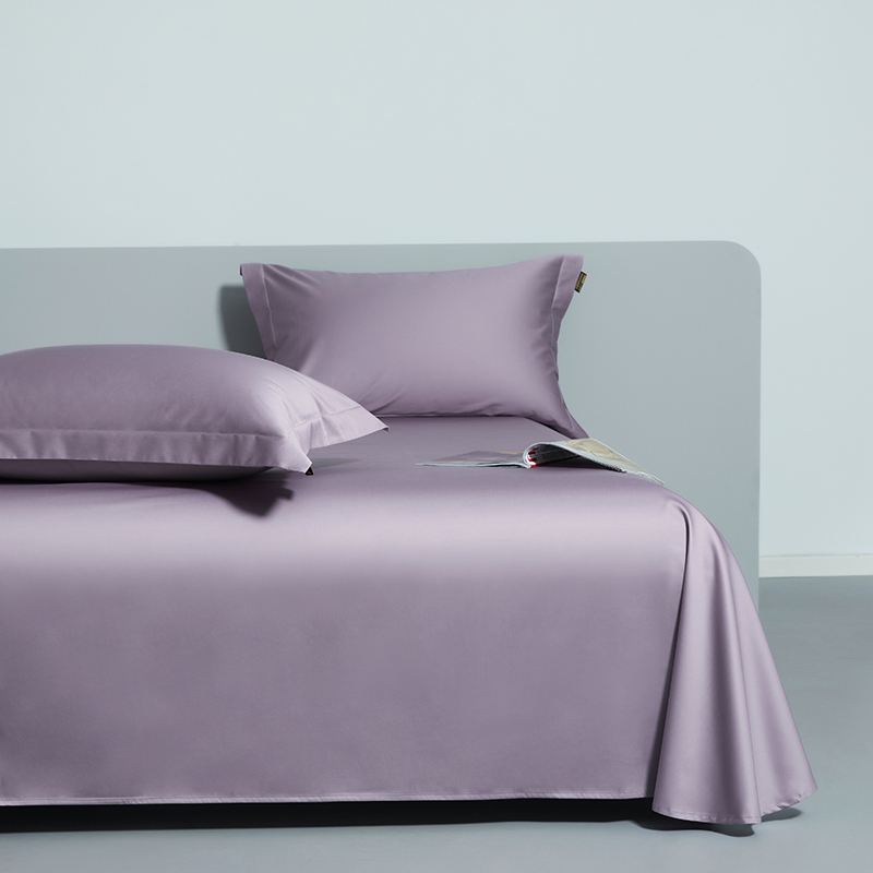 2023新款100s长绒棉素色双拼套件单品系列-单床单 床单245cmx250cm 魅惑紫