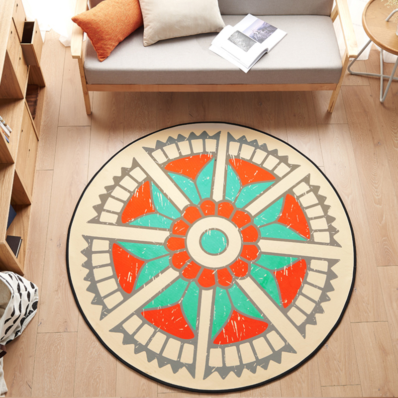 多规格宜家地垫几何简约现代北欧图案地毯客厅茶几卧室床边家用长方形可机洗 800MM×800MM 维萨