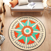 多规格宜家地垫几何简约现代北欧图案地毯客厅茶几卧室床边家用长方形可机洗 800MM×800MM 维萨