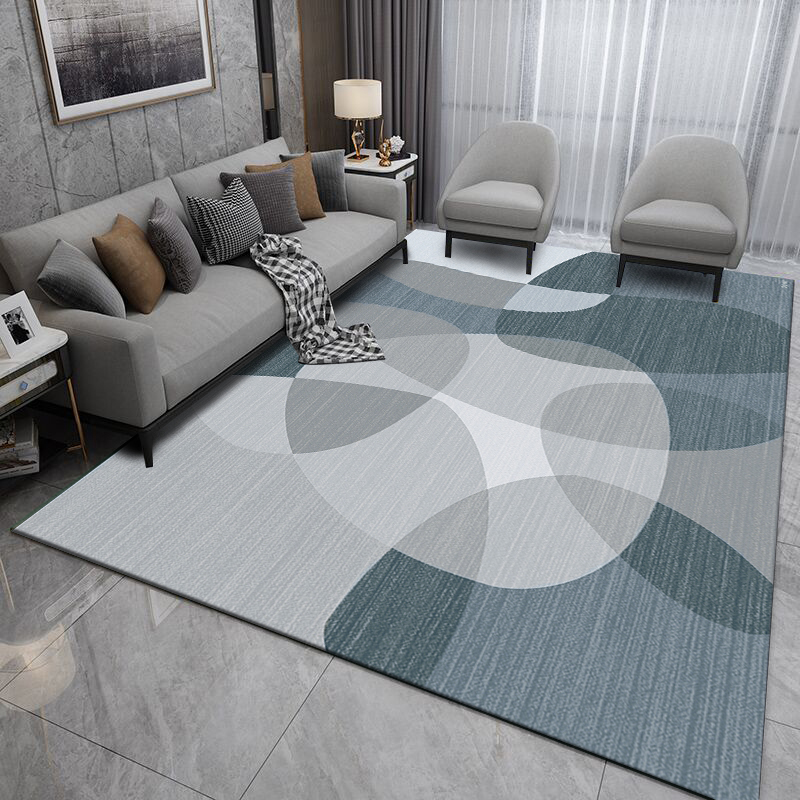 2024新款轻奢简约风水晶绒防滑地垫客厅地毯 80x160cm K-231