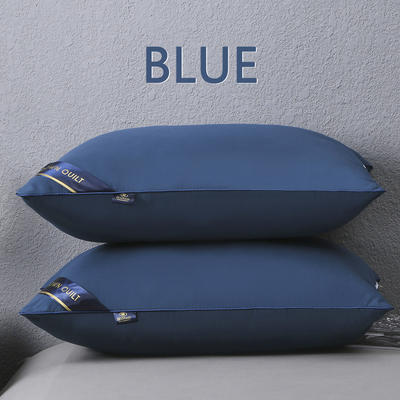 2022希尔顿羽丝绒枕头枕芯枕头芯 希尔顿蓝色中枕650克