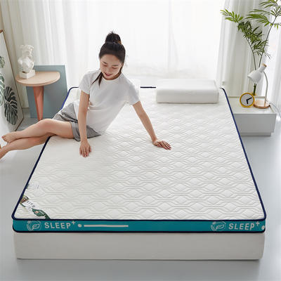 2023新款针织棉透气乳胶床垫系列-成人款 80*190 方块白-厚度9cm