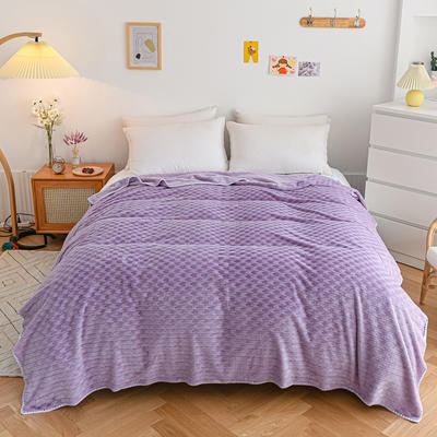 2021新款牛奶绒350g高克重绒毯 毛毯盖毯系列 150*200cm 紫色