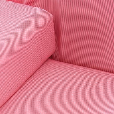 壹零 加厚沙发罩 韩版田园沙发套 全盖沙发巾 沙发垫 215*200cm 粉色小条纹