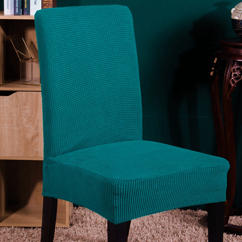 210g特价加厚玉米绒一体椅套 玉米粒绒椅子套 凳子套 餐桌椅套 宝石蓝