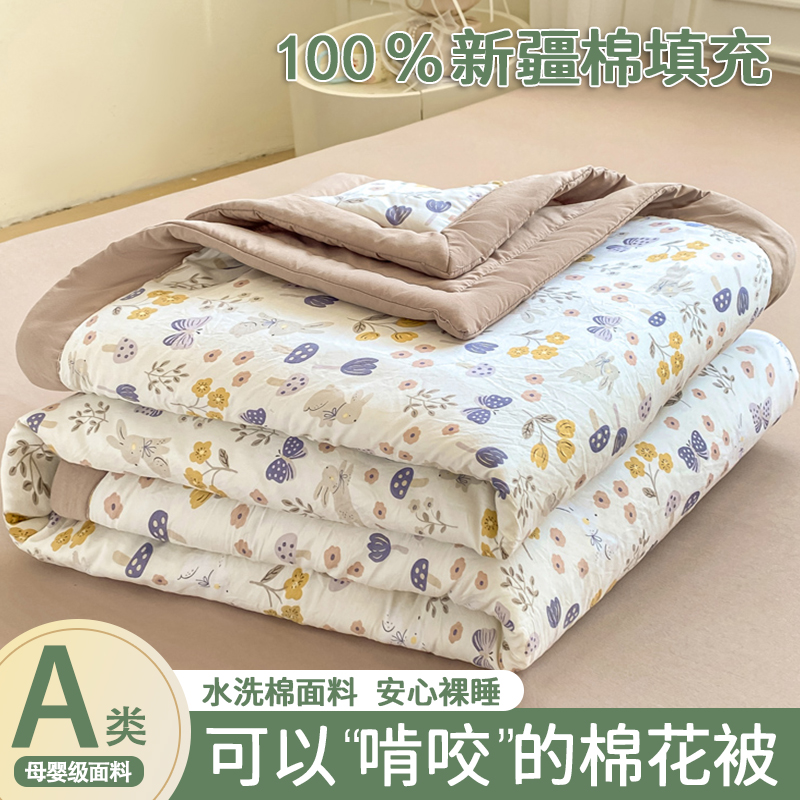 2025新款水洗棉新疆棉花夏被
