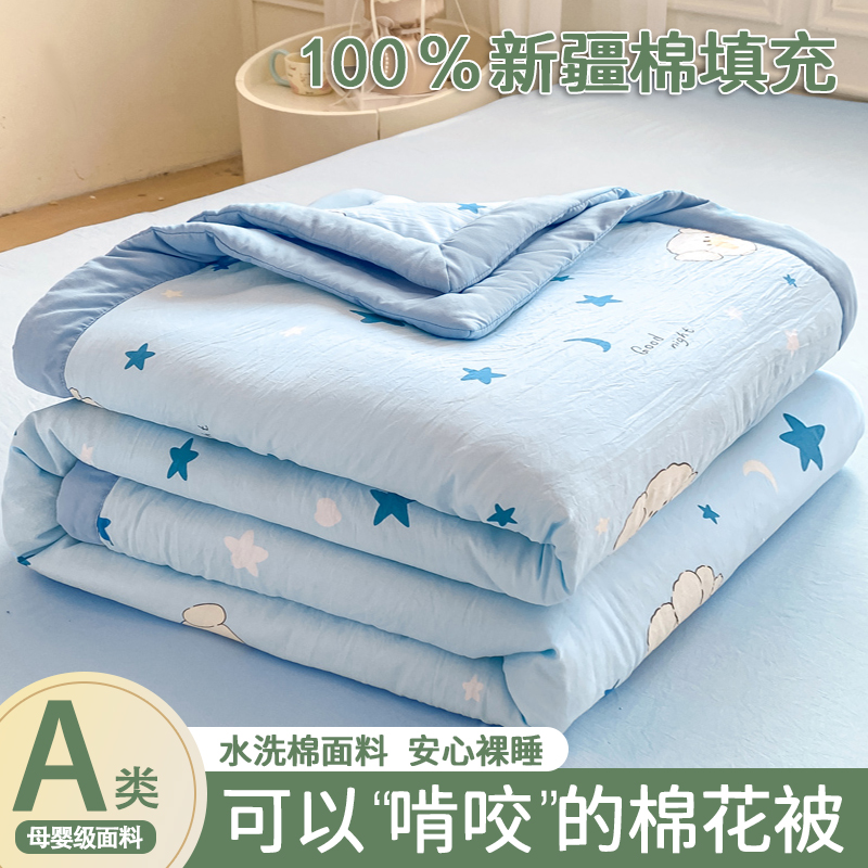 2025新款水洗棉新疆棉花夏被
