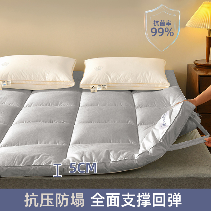 2023新款酒店专用床垫软垫家用垫褥单人褥子床褥1.5m夏天垫被铺底加厚垫子 120*200cm 灰色 5cm