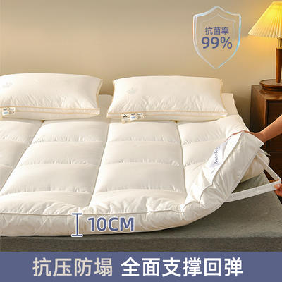 2023新款酒店专用床垫软垫家用垫褥单人褥子床褥1.5m夏天垫被铺底加厚垫子 120*200cm 白色 10cm