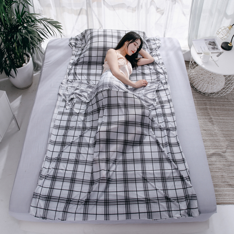 心意2019新品睡袋冰丝莫代尔隔脏睡袋