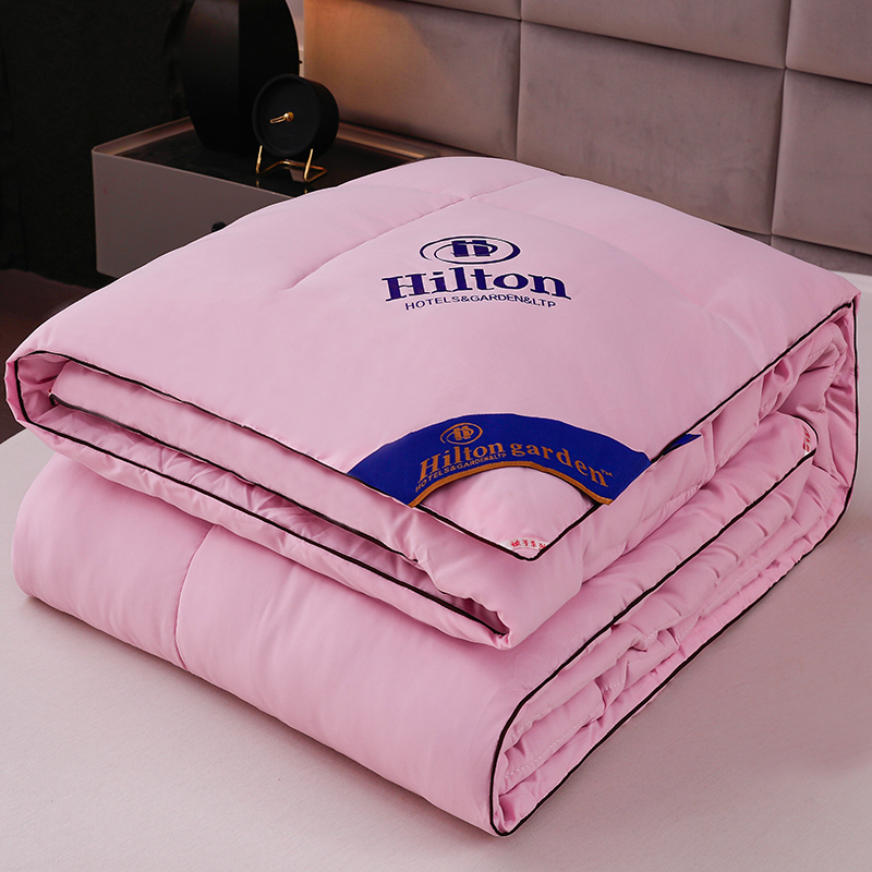新款希尔顿酒店爆款羽绒被子加厚冬被芯好面料一件代发常年有货 150x200cm（3斤） 粉色