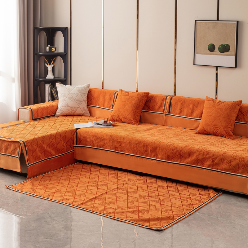2024新款沙发垫3350系列 70X70cm 活力橙