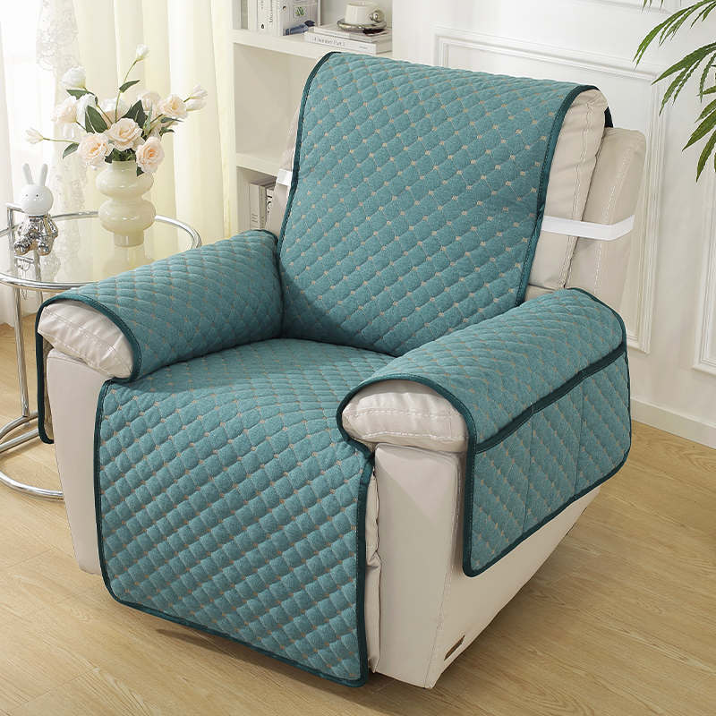 2024新款麻料芝华士沙发垫沙发套 小号一片式 60*220cm 绿色-