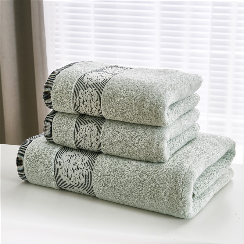 新款家用毛巾浴巾-欧尚 绿色（浴巾）