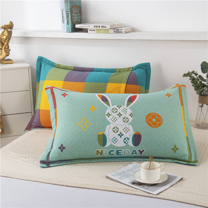 新款信封枕套系列 54*80cm/对 欢乐兔-绿