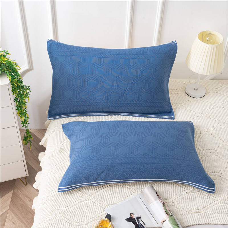 新款素色系列枕巾52*78cm 蜜语-蓝
