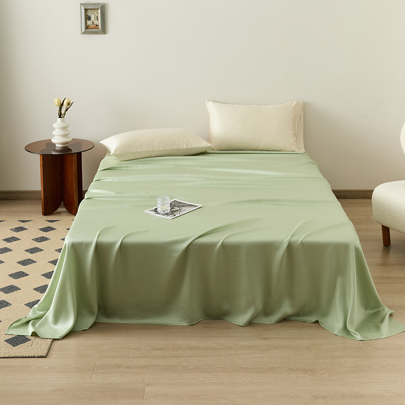 2024新款60S奥地利兰精天丝轻奢系列-单床单（风格二） 180*230cm单床单 嫩叶绿