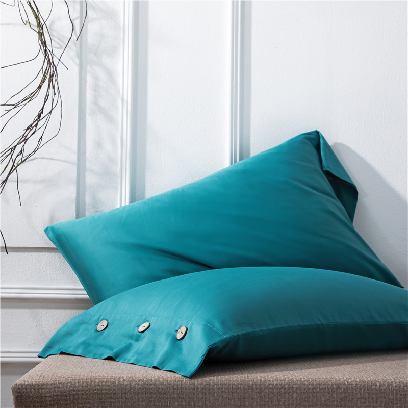 60S长绒棉纯色套件系列—单品枕套 48cmX74cm/对 孔雀绿
