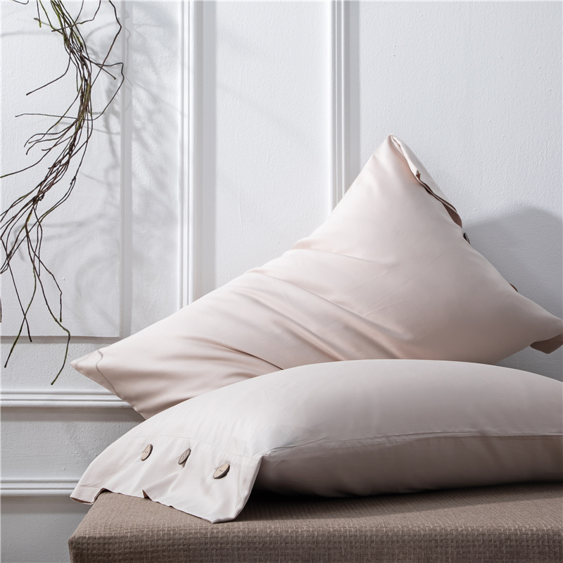 60S长绒棉纯色套件系列—单品枕套 48cmX74cm/对 浅卡其