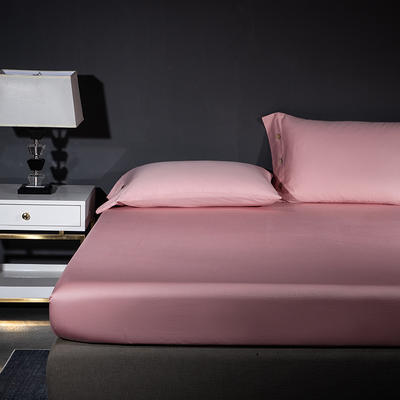 60S长绒棉纯色套件系列—单品床笠 150cmx200cm 粉色
