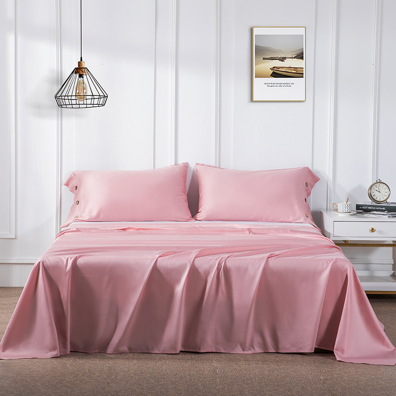 60S长绒棉纯色套件系列—单品床单 200cmx230cm 粉色