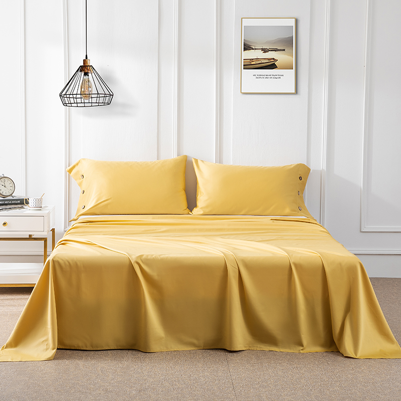 60S长绒棉纯色套件系列—单品床单 200cmx230cm 黄色