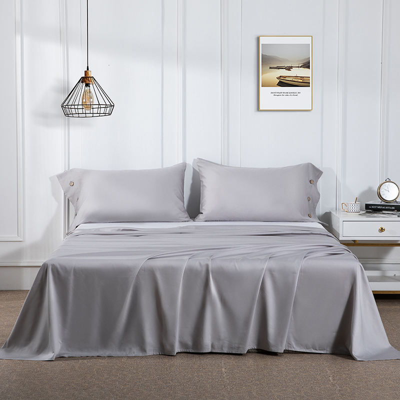 60S长绒棉纯色套件系列—单品床单 200cmx230cm 灰色