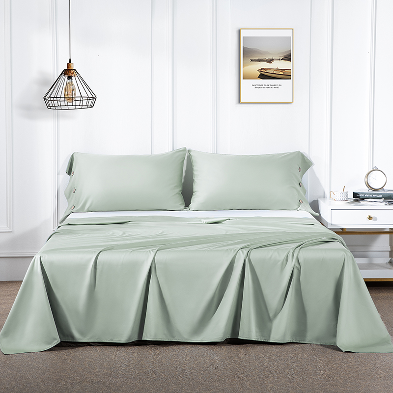 60S长绒棉纯色套件系列—单品床单 200cmx230cm 浅草绿