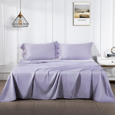 60S长绒棉纯色套件系列—单品床单 200cmx230cm 烟灰紫