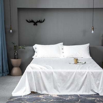 60S长绒棉纯色套件系列—单品床单 200cmx230cm 白色