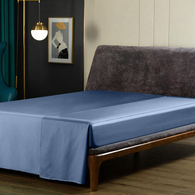 60S澳棉长绒棉单品-防滑床单床笠 1.5m床 优雅蓝