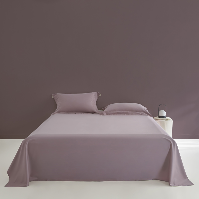 新款100支A类全棉磨毛纯色系列单品床单 245*250cm 浅香紫