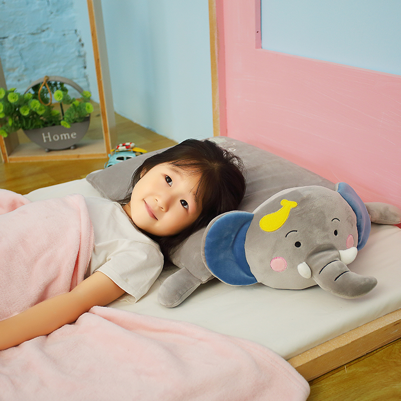2022新款儿童枕芯枕头儿童标准卡通乳胶枕 50*35*9灰色小象