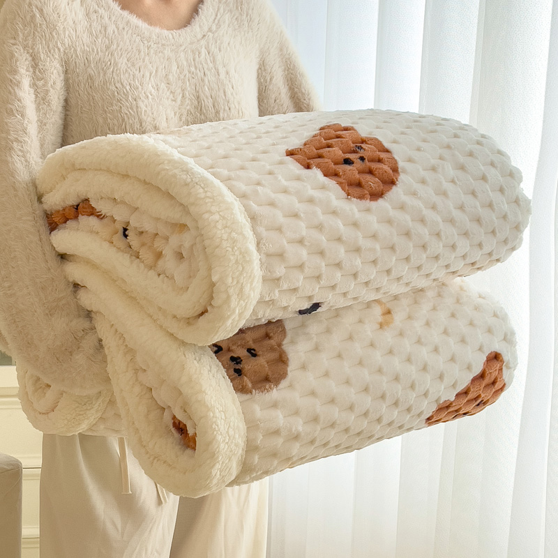 2023新款贝壳绒卡通印花毛毯（可做被套） 150*200cm（拉链款，可做被套） 晚安