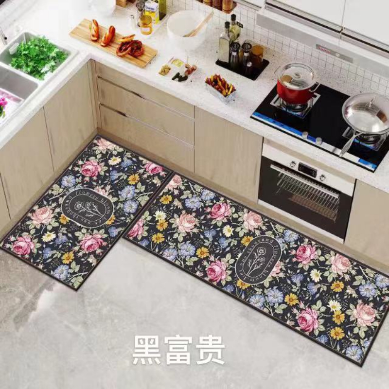 2022新款厨房垫垫子地毯 50x160cm 黑富贵