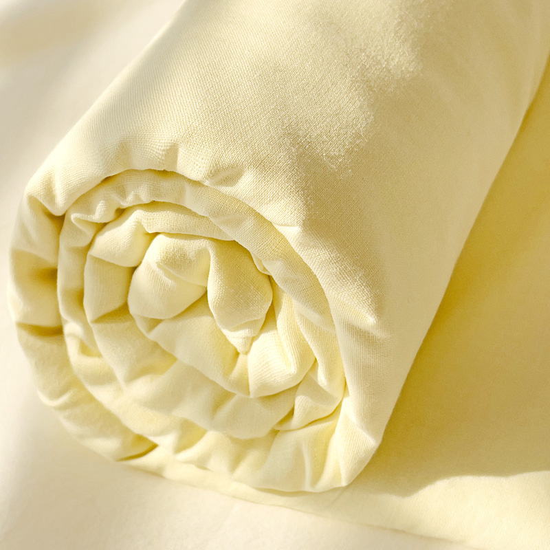 2024新款简约格子纯色水洗棉床单单件宿舍床单三件套（风格二） 160*230cm 奶黄