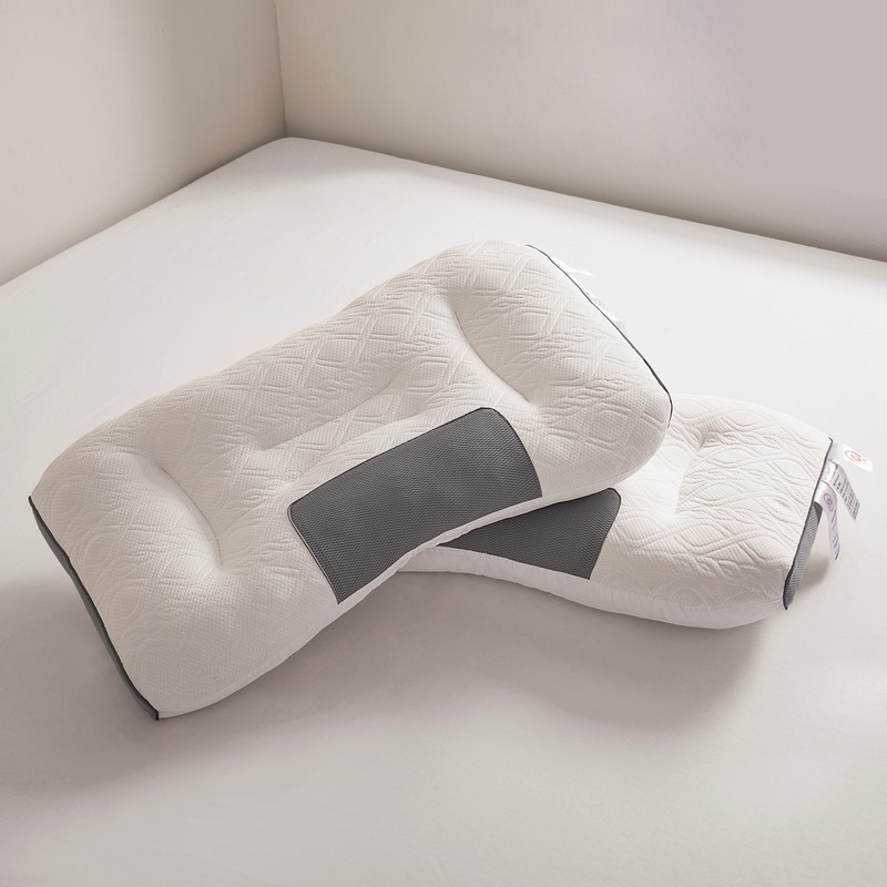 2023新款3D按摩乳胶SPA枕 枕头枕芯 950g 黑色低枕 48*74cm/只