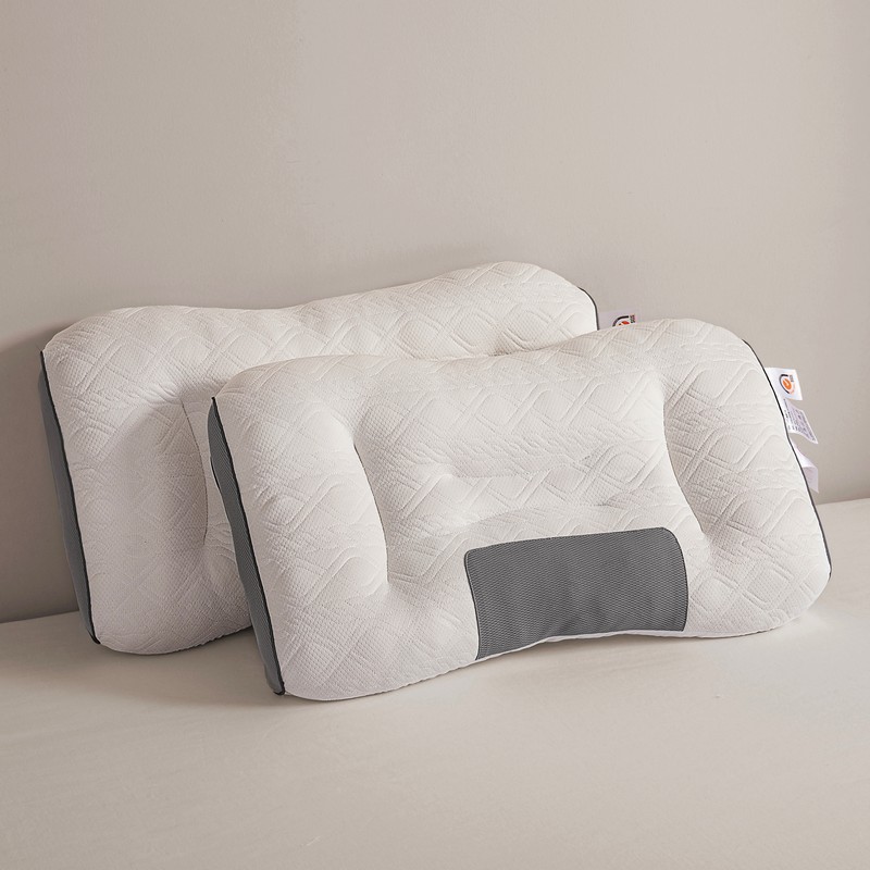 2023新款3D按摩乳胶SPA枕 枕头枕芯 1050g 黑色中枕 48*74cm/只