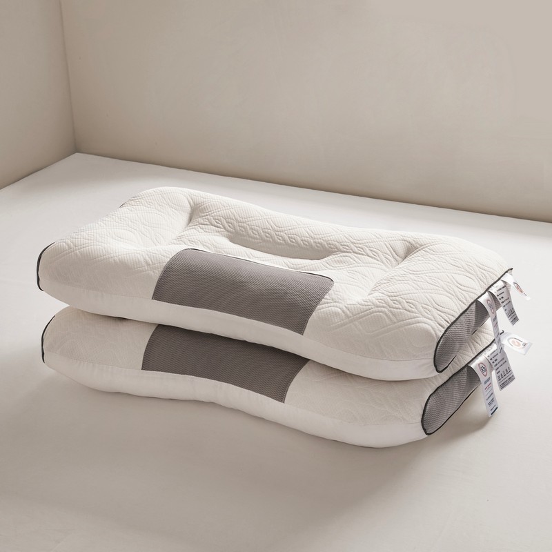 2023新款3D按摩乳胶SPA枕 枕头枕芯 950g 灰色低枕 48*74cm/只